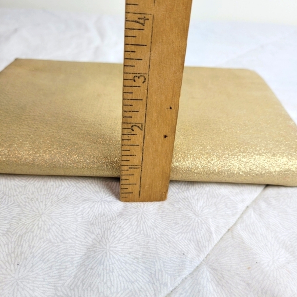 After Five 1950's Vintage Elegant Gold Clutch Bag Minimalist Contemporary Shape - Picture 6 of 11